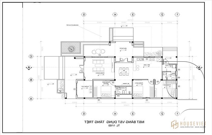 Thiết kế nhà 3 phòng ngủ hiện đại 2