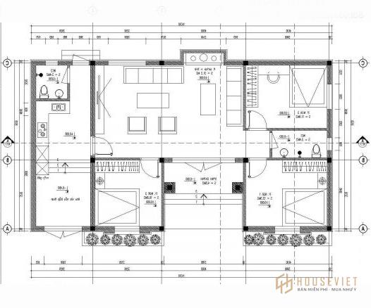 mẫu nhà cấp 4 8x14m