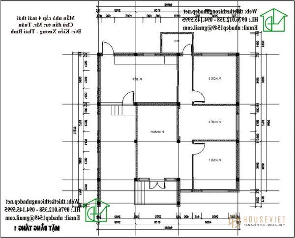 Phương án nội thất mẫu nhà cấp 4 đẹp giá rẻ NDNC432