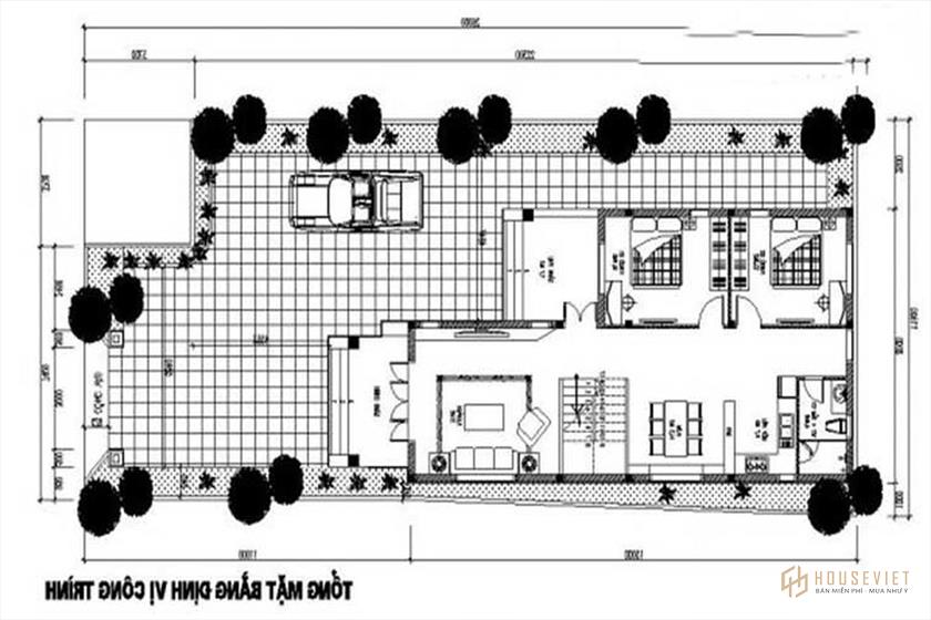 Mẫu nhà cấp 4 gác lửng 4 phòng ngủ