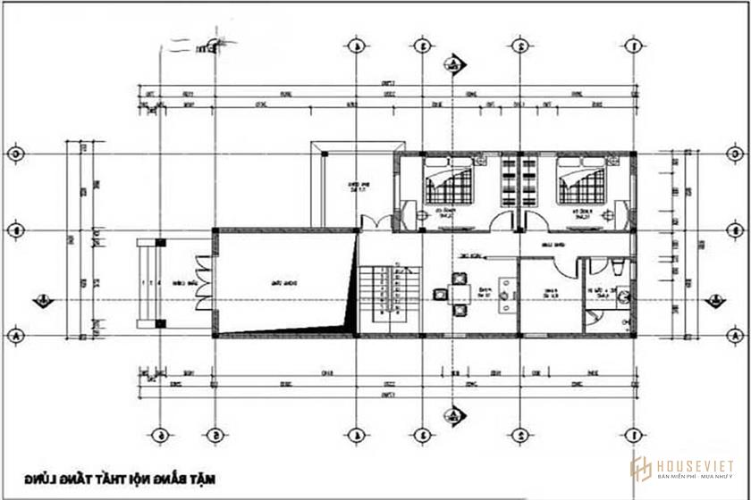 Mẫu nhà cấp 4 gác lửng 4 phòng ngủ