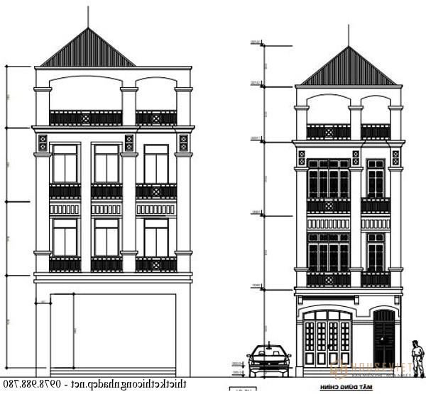 Nhà phố 3 tầng 5x13m