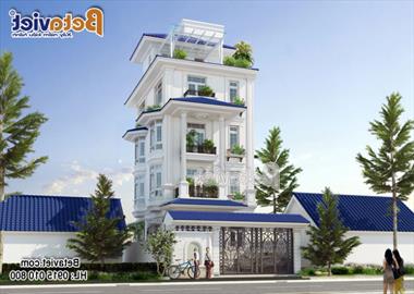 Cuốn hút bởi mẫu biệt thự tân cổ điển 5 tầng sang chảnh