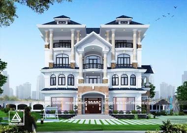 Chiêm ngưỡng vẻ đẹp mẫu biệt thự tân cổ điển 4 tầng