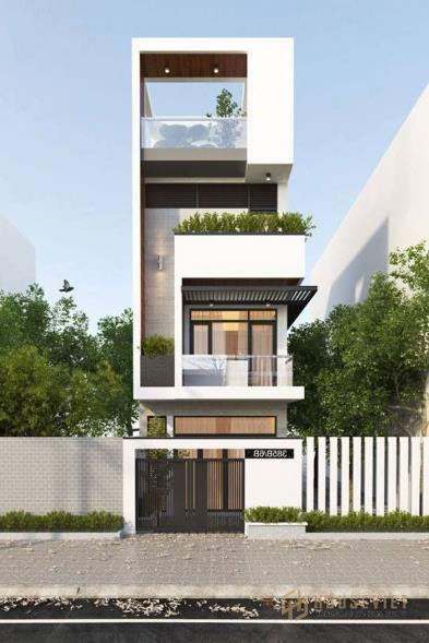 Những mẫu nhà phố 4 tầng 80m2 kiến trúc mở đẹp và hiện đại
