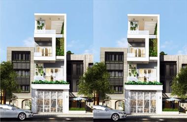 Mẫu nhà 4 tầng mặt tiền 5m phối cảnh 3D và công năng sử dụng