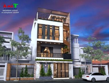 Mẫu nhà 4 tầng mặt tiền 7m với thiết kế công năng khoa học