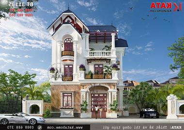 Say đắm với mẫu nhà 3 tầng mái thái tân cổ điển đẹp
