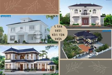 HOT 15 Mẫu nhà 2 tầng mặt tiền rộng trải dài bề thế quyền lực được đánh giá cao
