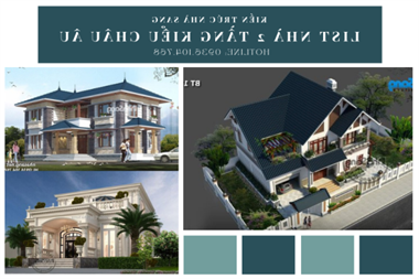Lộ diện 55+ mẫu nhà 2 tầng kiểu Châu Âu xanh mướt đốn tim triệu người