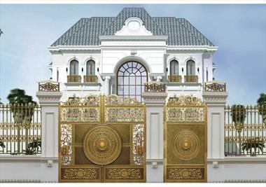 Mẫu cổng nhà tân cổ điển cho công trình kiến trúc thêm nổi bật