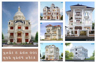 Điểm nhanh 100 mẫu nhà 3 tầng kiểu Pháp được Hiệp hội KTS bình chọn đẹp nhất