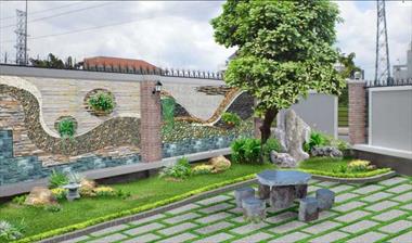 Gạch lát sân vườn đẹp tạo không gian bắt mắt