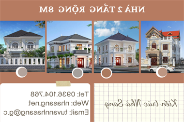 Hòa mình vào chốn thôn quê yên bình với 15 mẫu nhà 2 tầng mặt tiền 8m rộng 8m đẹp ngất ngây