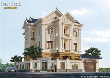 Mẫu nhà 3 tầng tân cổ điển đẹp sang trọng - ACHI 31209