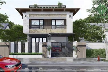 Mẫu biệt thự hiện đại mái ngói đồ sộ tại Bình Dương - BT22