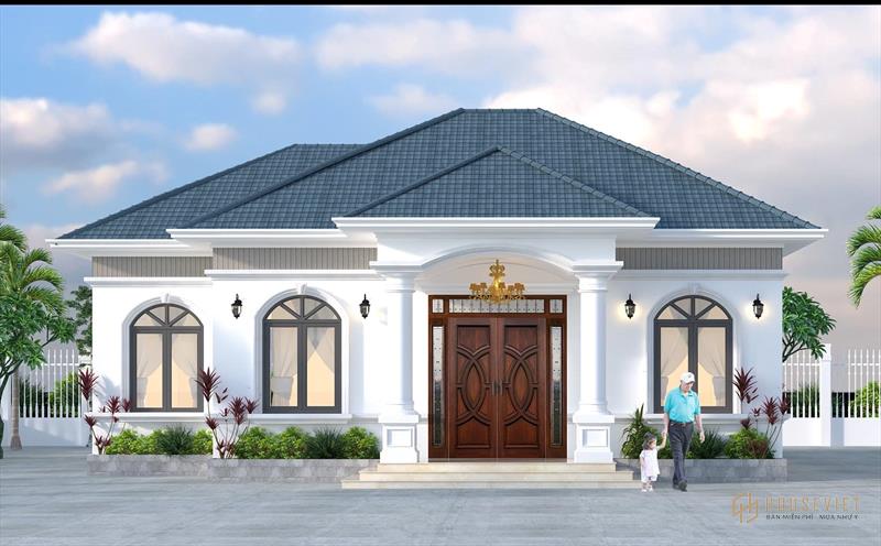 Các mẫu nhà mái thái 1 tầng 4 phòng ngủ đẹp đáng tham khảo