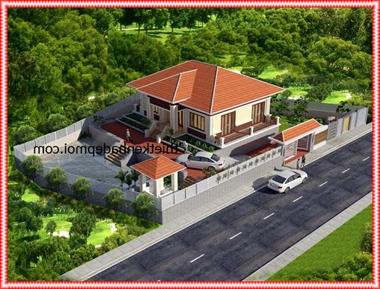 Thiết kế biệt thự 1 tầng phong cách Châu Âu có sân vườn hiện đại