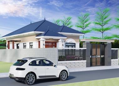 3 mẫu thiết kế nhà cấp 4 mái thái 3 phòng ngủ đẹp và ấn tượng