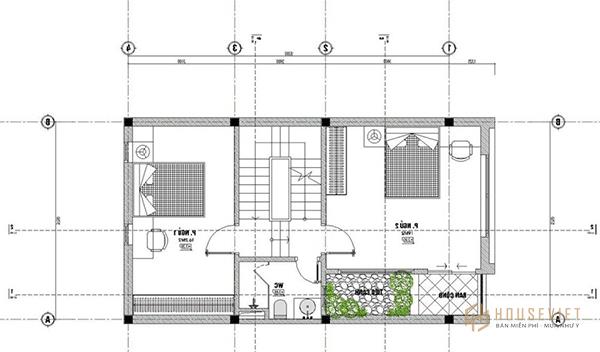 Bản vẽ mặt bằng của mẫu nhà 8x10 chi tiết và mạch lạc