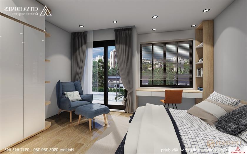 Góc đọc sách trong phòng ngủ với thiết kế sáng tạo tận dụng không gian