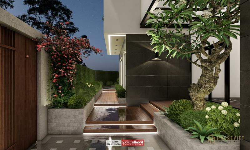 Thiết kế biệt thự hiện đại 4 tầng Biệt thự 4 tầng hải phòng