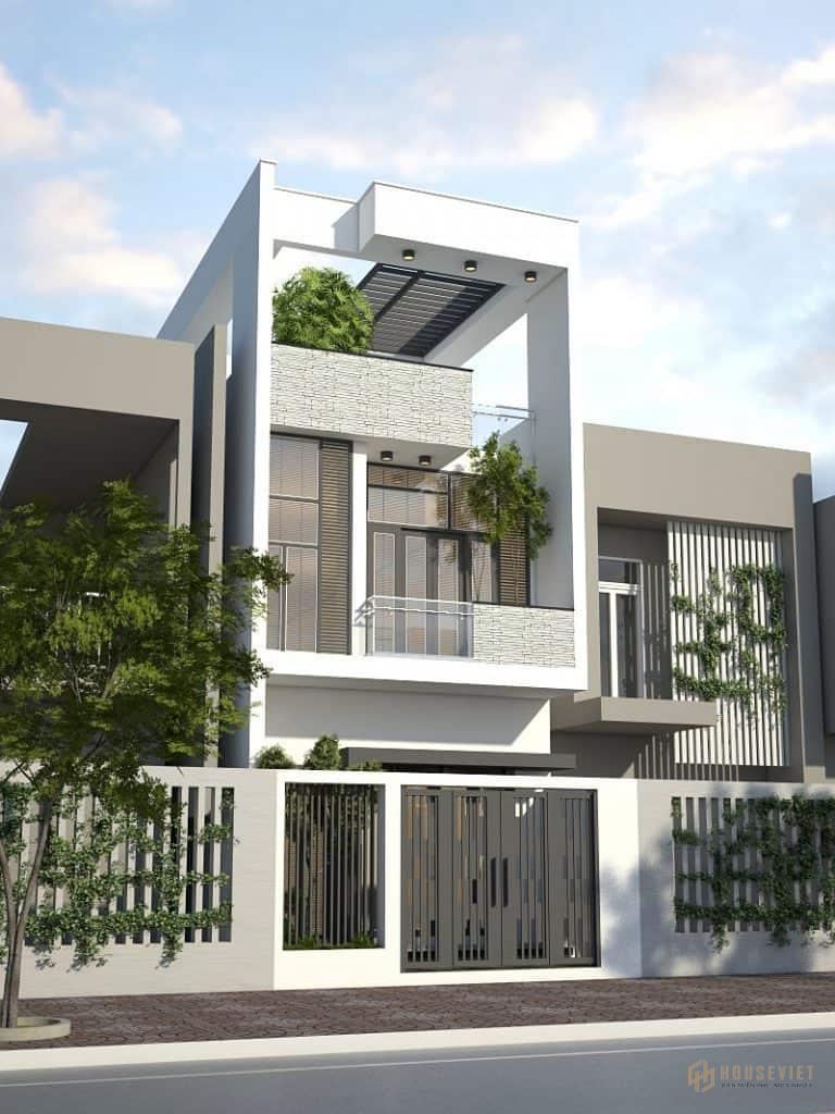 Kiến trúc sư đã thiết kế ngoại thất của ngôi nhà theo hướng sang trọng và hiện đại. 