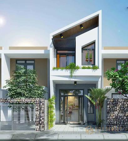 Nhà ống 2 tầng 4 phòng ngủ mái xéo.