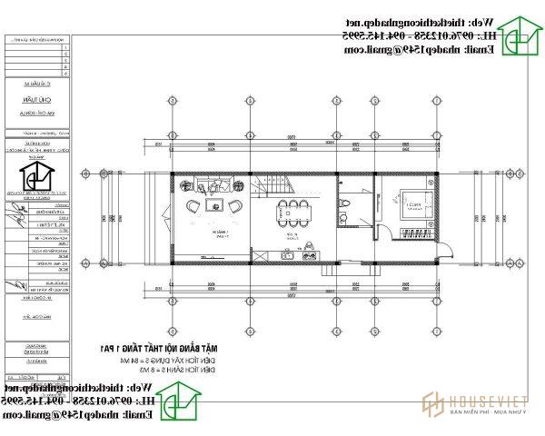Nhà phố 2 tầng mặt tiền 5m 3