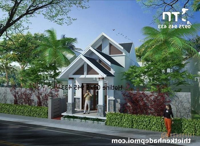 Mẫu thiết kế nhà phố đẹp 3 phòng ngủ mái ngói hiện đại mặt tiền 5m.