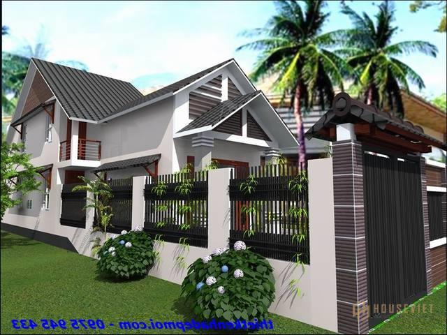 Mẫu nhà cấp 4 gác lửng đẹp hướng Đông Nam