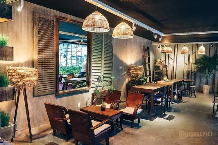 Trang trí quán cà phê cổ điển với nội thất mộc mạc