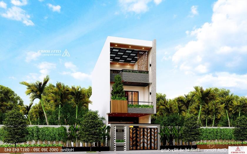 Mặt Tiền Với Màu Sắc Đậm Làm Ngôi Nhà Nổi Bật Hơn