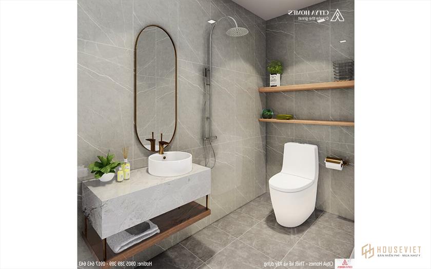 Phòng Tắm Được Bố Trí Thêm Cây Xanh Để Thông Thoáng Hơn