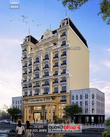 Thiết kế khách sạn tân cổ điển 9 tầng rộng 300m2 - SHKS0090 3 Mẫu khách sạn tân cổ điển 300m2