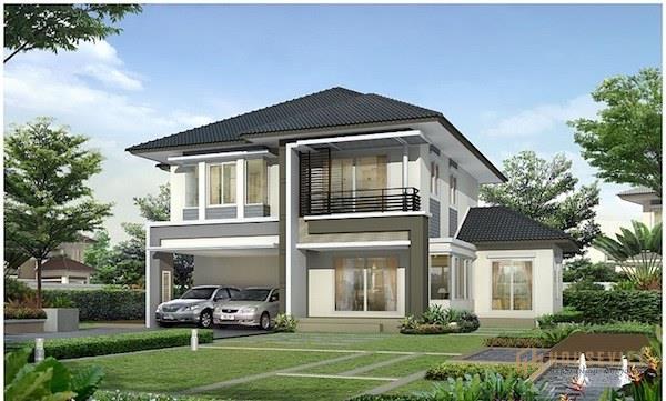 Mẫu biệt thự vườn có gara tân cổ điển