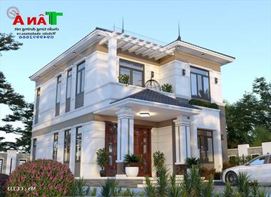 Mẫu nhà 2 tầng mặt tiền 8.5m đẹp nhất tại Thạch Thất Hà Nội MS: CC133