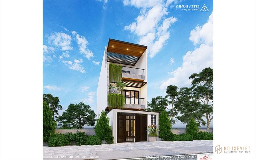 Mặt Tiền Bắt Mắt Và Hấp Dẫn Của Mẫu Nhà 2 Tầng 1 Tum Hiện Đại Của Mr.