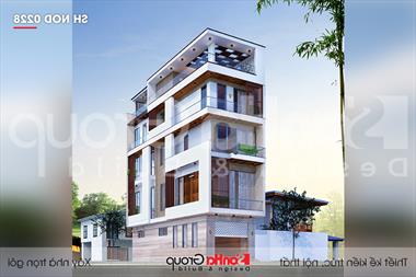 Sống “chất” với mẫu thiết kế nhà ống 5 tầng hiện đại, độc đáo tại Hải Phòng - SH NOD 0228