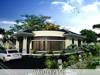 Mẫu thiết kế nhà vườn 1 tầng 2 phòng ngủ BT510077