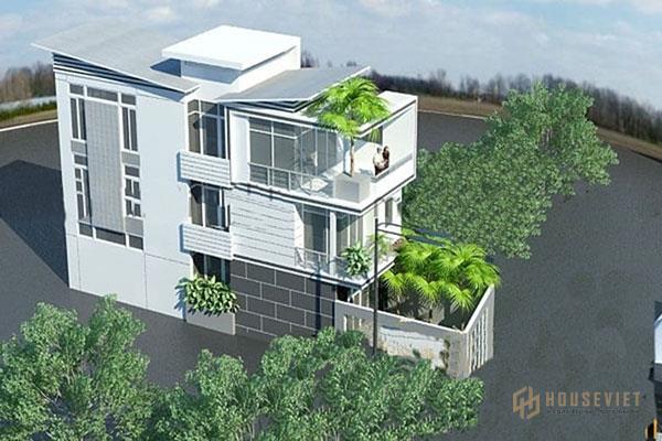 Mặt bằng nhà phố 5m 3 tầng rộng rãi kết hợp cây xanh tự nhiên giúp gia tăng hiệu quả thẩm mỹ