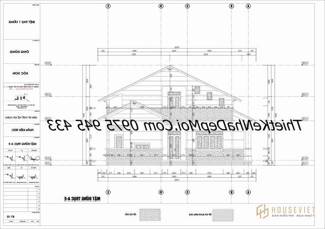 Mẫu thiết kế nhà cấp 4 1,5 tầng 5 phòng ngủ