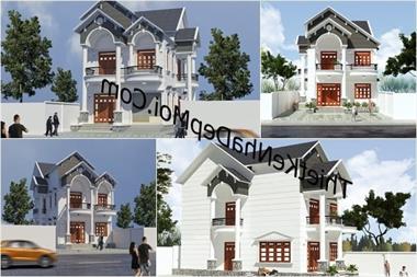 Hồ sơ biệt thự 2 tầng mái thái đẹp kiểu châu âu anh Huyên Đồng Nai