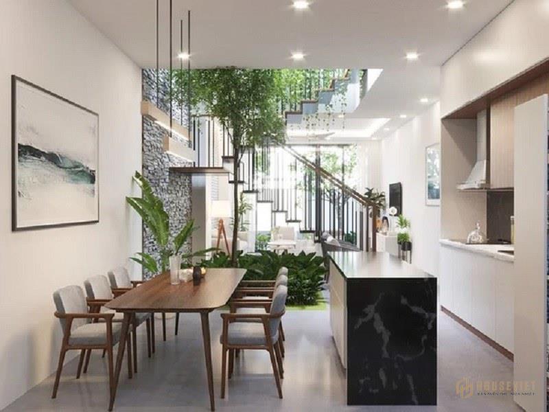 thiết kế nhà ống có giếng trời  