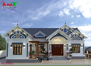 Biệt thự vườn 1 tầng mái Thái đẹp lung linh tại Sầm Sơn - Thanh Hóa MS: CA1209