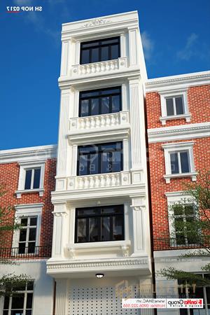 Mẫu thiết kế nhà phố tân cổ điển 5 tầng tinh tế và sang trọng tại Hải Phòng - SH NOP 0217 2 Nhà phố tân cổ điển mặt tiền 4m tại Hải Phòng