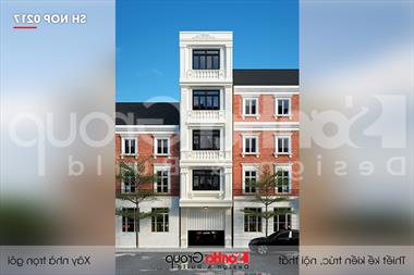 Mẫu thiết kế nhà phố tân cổ điển 5 tầng tinh tế và sang trọng tại Hải Phòng - SH NOP 0217