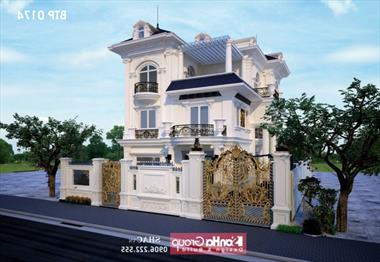 Mẫu biệt thự tân cổ điển diện tích 140m2 tại Hải Phòng - BTP 0174