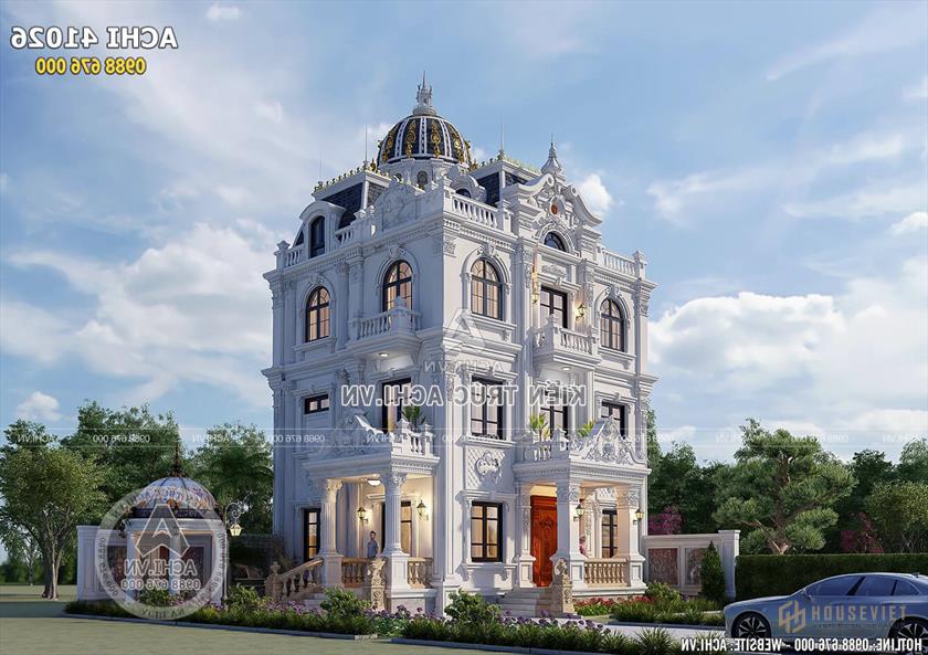 Một góc nhìn của mẫu thiết kế nhà 4 tầng tân cổ điển đẹp và sang trọng Một góc nhìn của mẫu thiết kế nhà 4 tầng tân cổ điển đẹp và sang trọng