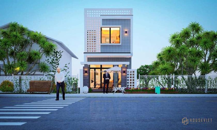 Mẫu thiết kế nhà ống 2 tầng 50m2 Mẫu thiết kế nhà ống 2 tầng 50m2